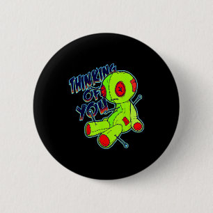 Thinking Of You Voodoo Doll Halloween Valentine 6 Cm Round Badge