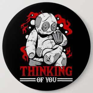 Thinking Of You Voodoo Dolls Cute And Creepy For M 6 Cm Round Badge