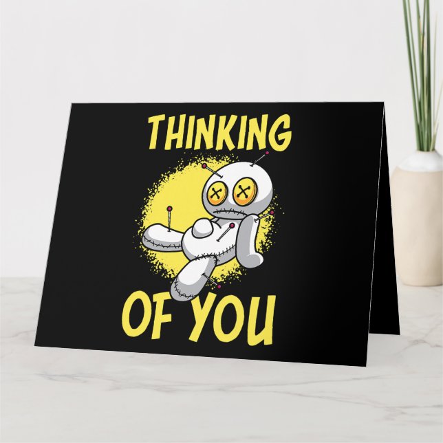 Thinking Of You Voodoo Dolls Cute And Creepy For M Card (Front)