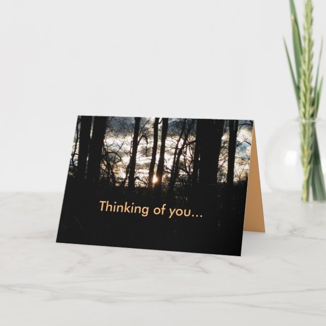Thinking of You Winter Sunseet Card (Front)