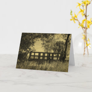 Thinking of You with a Gate in nature Card