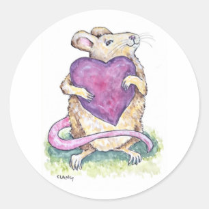 Thinking Of You With Love Classic Round Sticker