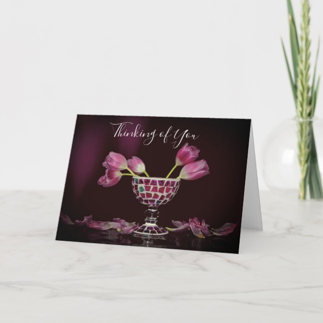 Thinking of You  with tulips Card (Front)