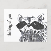 Thinking of You Woodland Cute Racoon