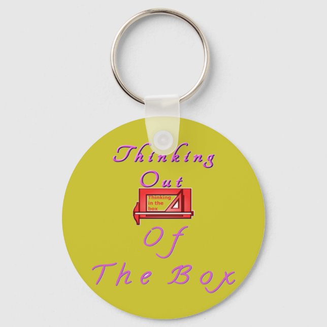 Thinking out of the box. key ring (Front)