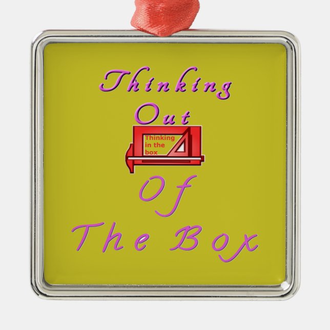Thinking out of the box. metal tree decoration (Front)