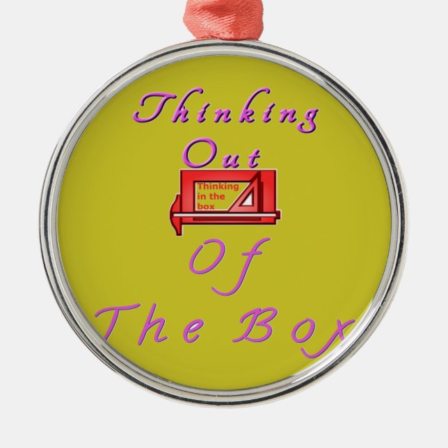 Thinking out of the box. metal tree decoration (Front)