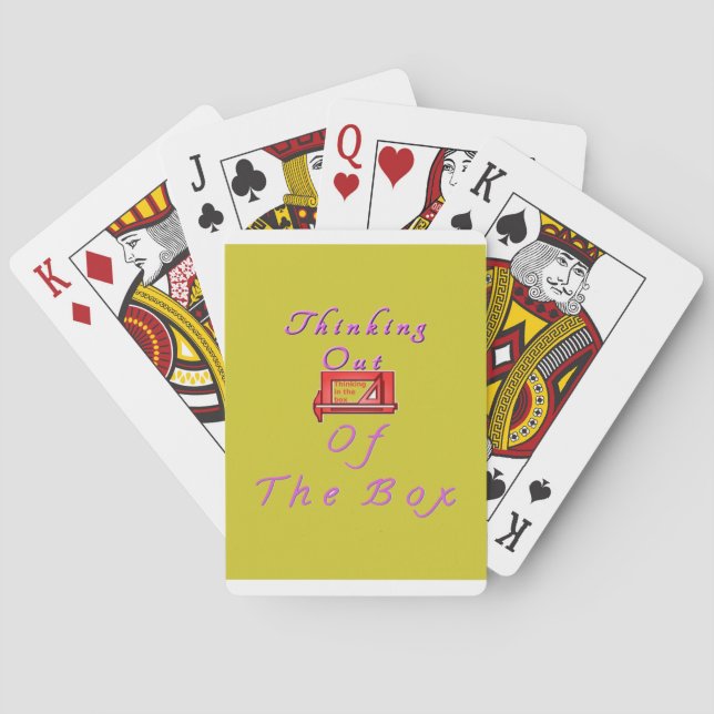 Thinking out of the box. playing cards (Back)