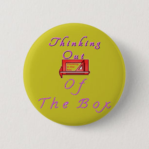 Thinking Outside the Box Design 6 Cm Round Badge