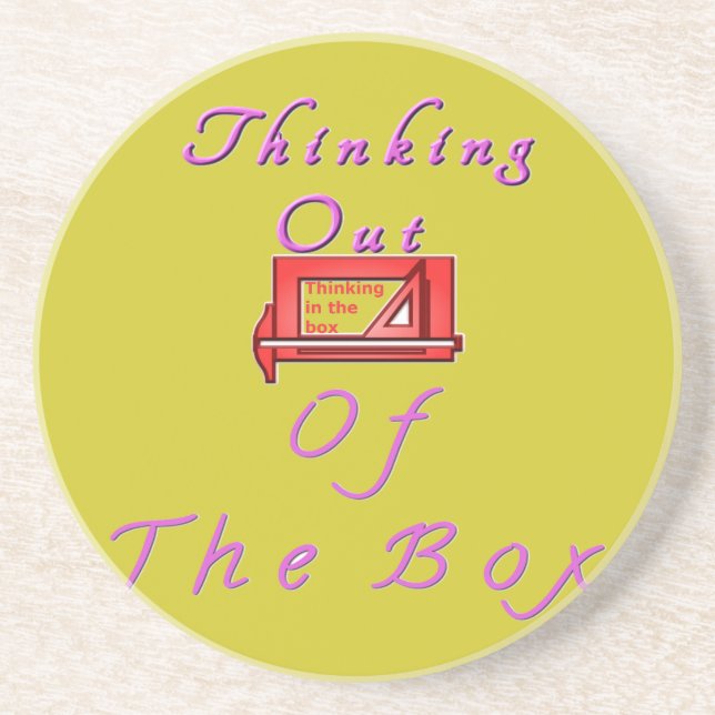 Thinking Outside the Box Design Coaster (Front)