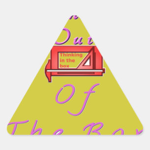 Thinking Outside the Box Design Triangle Sticker