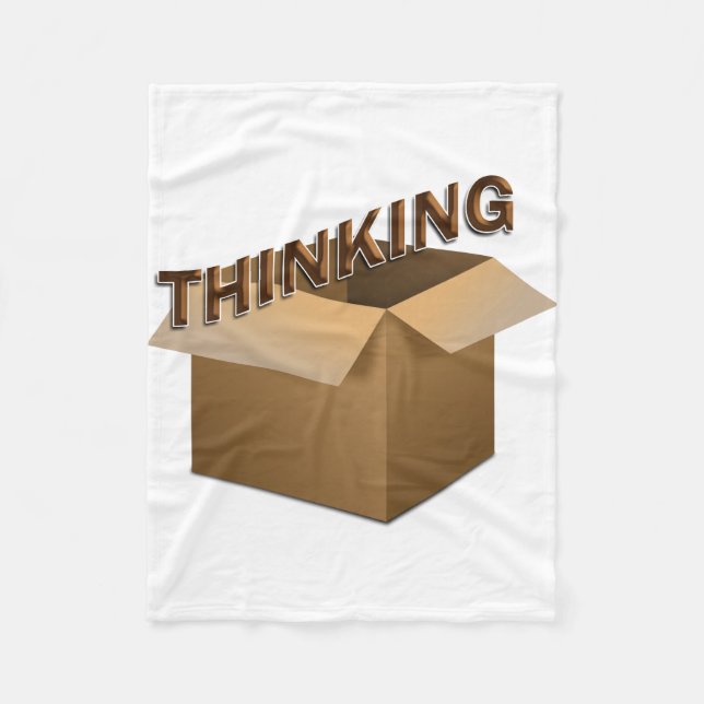 Thinking Outside The Box Fleece Blanket (Front)