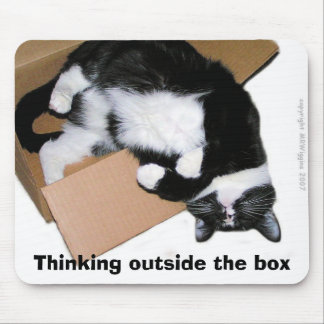 Thinking outside the box mousepad
