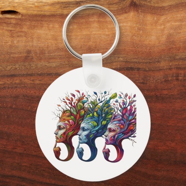 Thinking Trees Keychain (Front)