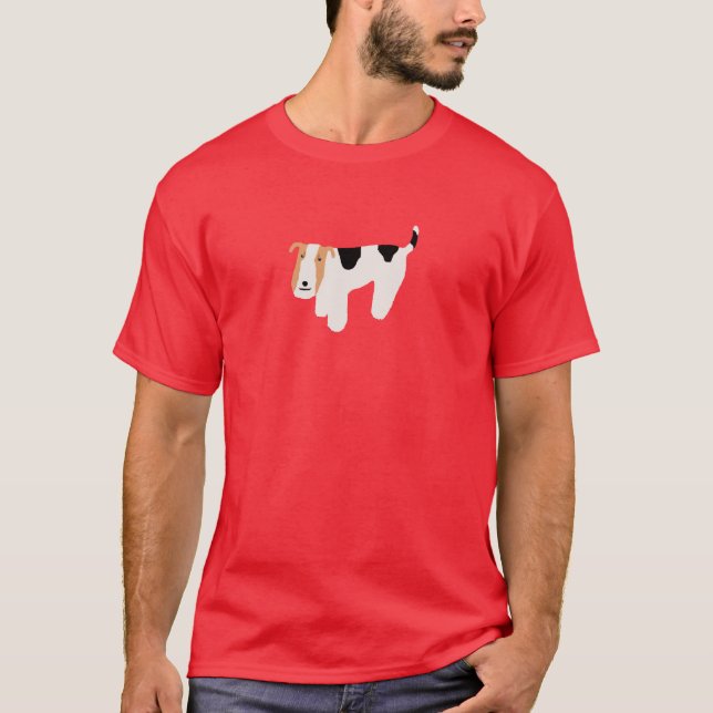 Thinking Wire Fox Terrier Shirt (unisex) (Front)