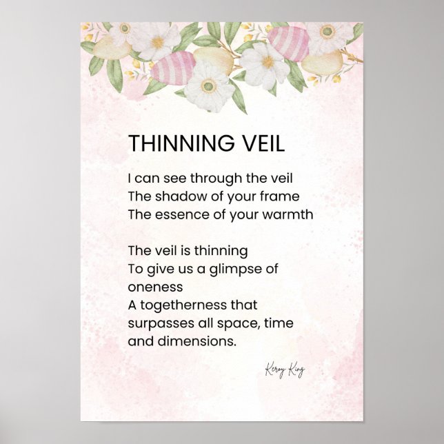 Thinning Veil - Awakening Poem Poster (Front)