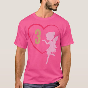 Third 3rd Birthday Party Fairy Tale Girl Princess  T-Shirt
