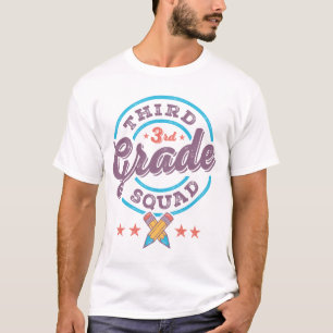 Third 3rd Grade Squad Team Back To School Teacher T-Shirt