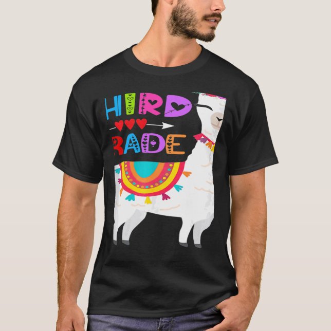Third 3rd Grade Teacher No Prob Llama First Day Gi T-Shirt (Front)