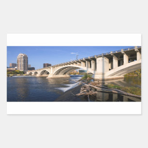 Third Avenue Bridge in Minneapolis Rectangular Sticker