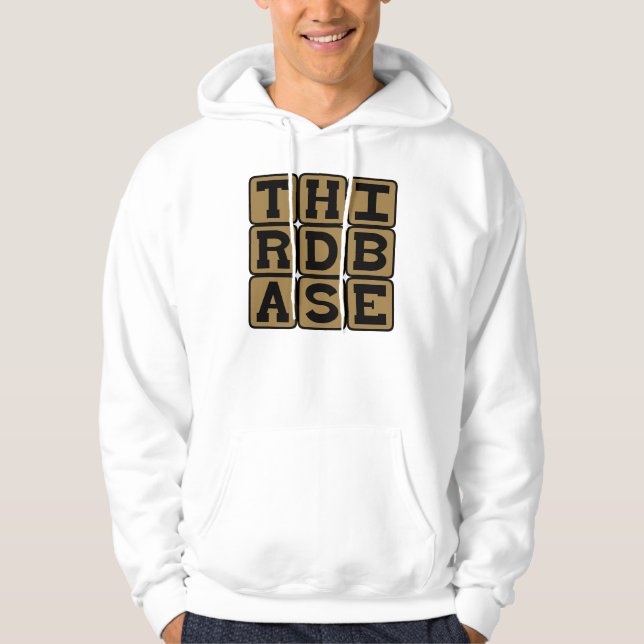 Third Base, Baseball Position Hoodie (Front)