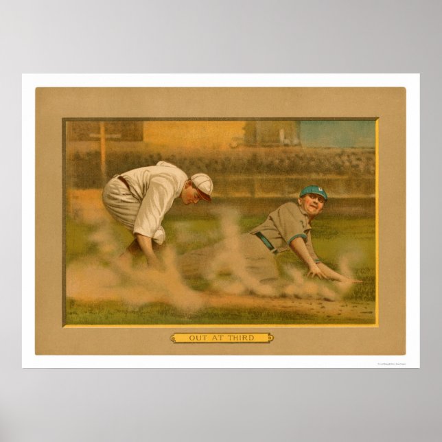 Third Base Play Baseball 1911 Poster (Front)