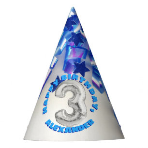 Third Birthday Boys Three Year Old Party Hat