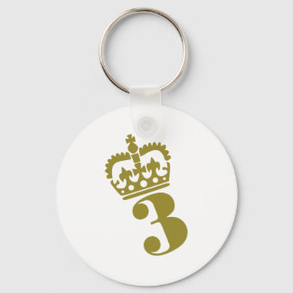 Third Birthday - Number – 3 Key Ring