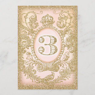 Third Birthday Once Upon a Time Princess Invitation