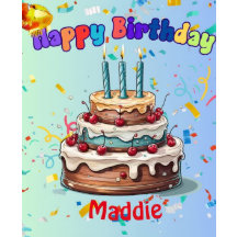 Third Birthday party napkinsStandard Cocktail