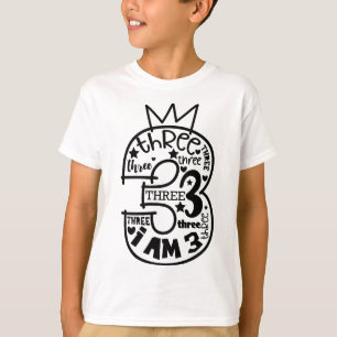Third Birthday Tee - Design #3: A Trifecta of Fun