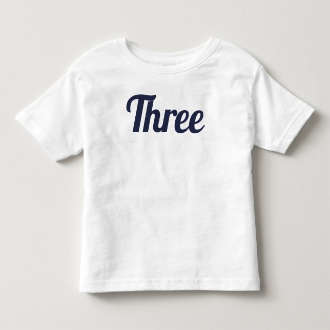 Third Birthday Three T-Shirt (Front)