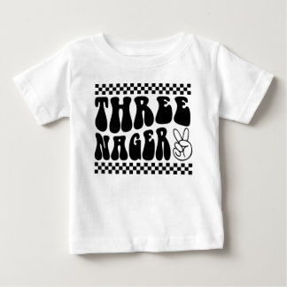 Third Birthday Threenager Retro 3rd Birthday Kids Baby T-Shirt