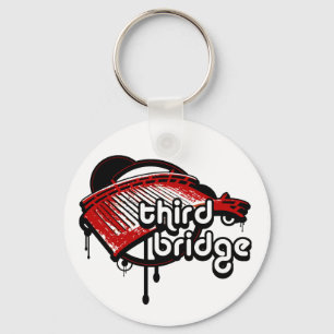 third bridge. white&red. key ring