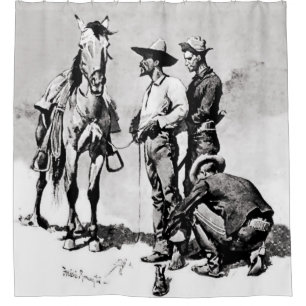 Third Cavalry Troopers by Frederic Remington Shower Curtain