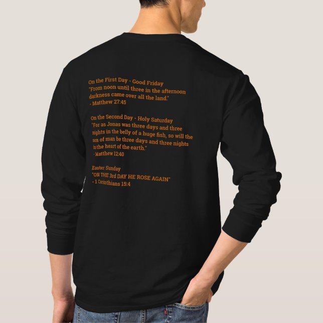 Third day triad design with scripture T-Shirt (Back)