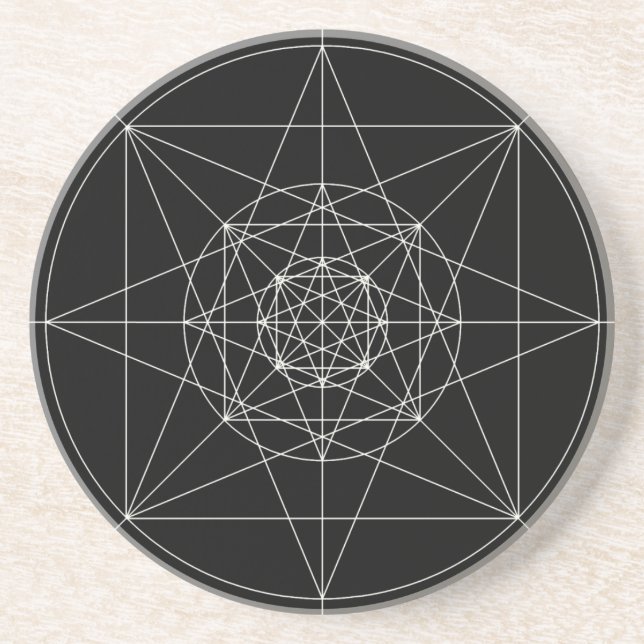 Third Dimensional Sacred Geometry Coaster (Front)