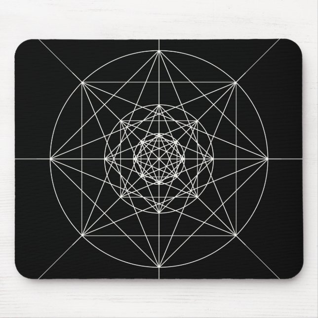 Third Dimensional Sacred Geometry Mouse Mat (Front)