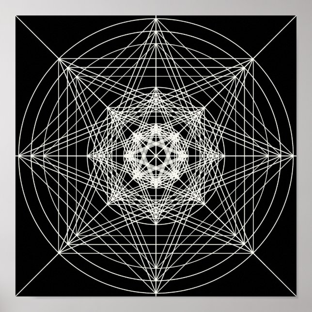 Third Dimensional Sacred Geometry Poster (Front)
