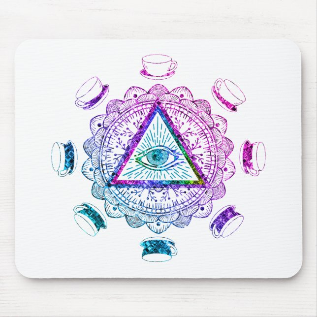 Third Eye All Seeing Eye Coffee Cup Mouse Mat (Front)