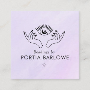 Third Eye and Hands Psychic Medium Square Business Square Business Card
