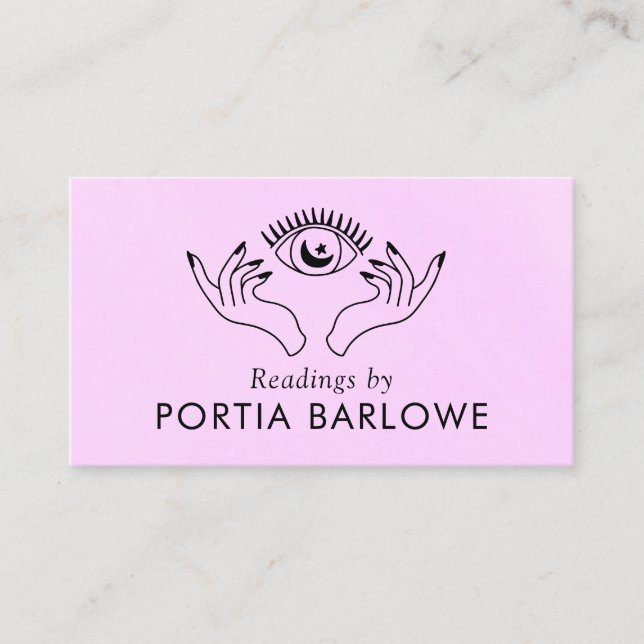 Third Eye and Hands Spiritual Mystic Business Card (Front)