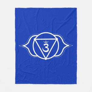 Third Eye Chakra Ajna Indigo Meditation Fleece Blanket