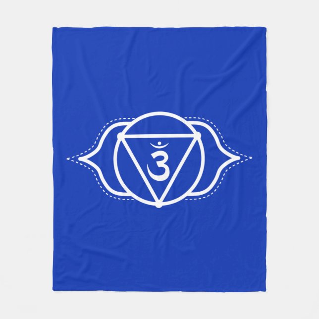 Third Eye Chakra | Ajna | Indigo | Meditation  Fleece Blanket (Front)