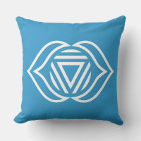 Third Eye Chakra Energy Throw Pillow