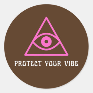 Third Eye Chakra Reiki Protect Your Vibe Yoga New Classic Round Sticker