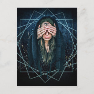 Third Eye Eye Spiritual Intuition Symbol Postcard