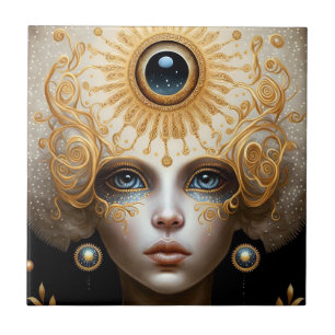 Third Eye Goddess Fantasy Art Tile