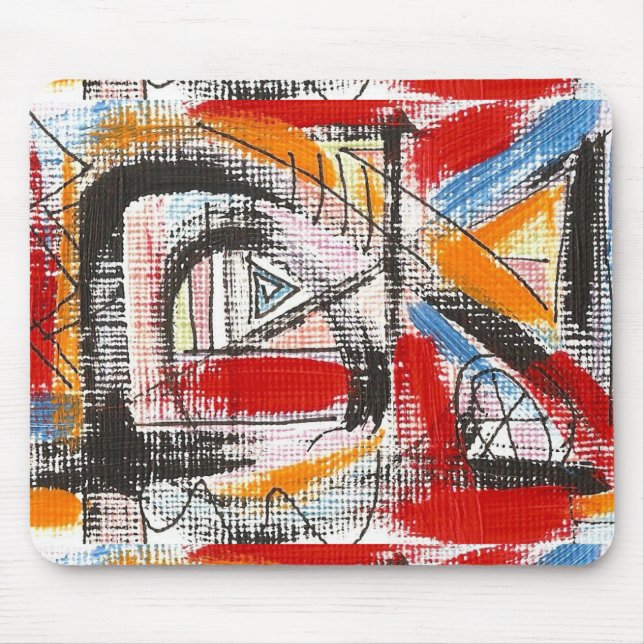 Third Eye-Hand Painted Abstract Art Mouse Mat (Front)