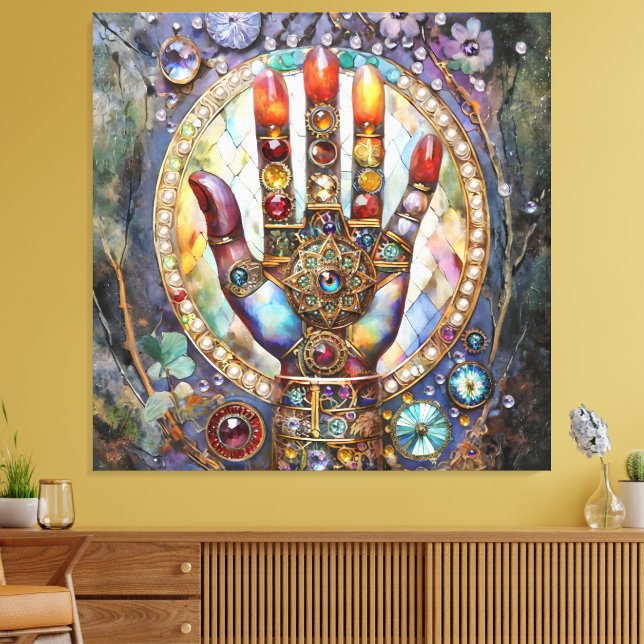 Third Eye Mystic Palm Canvas Print (Insitu(LivingRoom))
